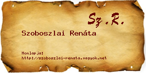 Szoboszlai Renáta névjegykártya