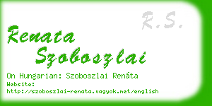 renata szoboszlai business card